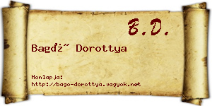 Bagó Dorottya névjegykártya